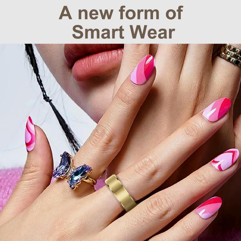 LIFEBEE Smart Health Ring for Women Men, Wearable Fitness Tracker with Heart Rate, Sleep Monitoring, Step Counting, IP68 Waterproof Compatible for iPhone and Android, No Subscription Fee.