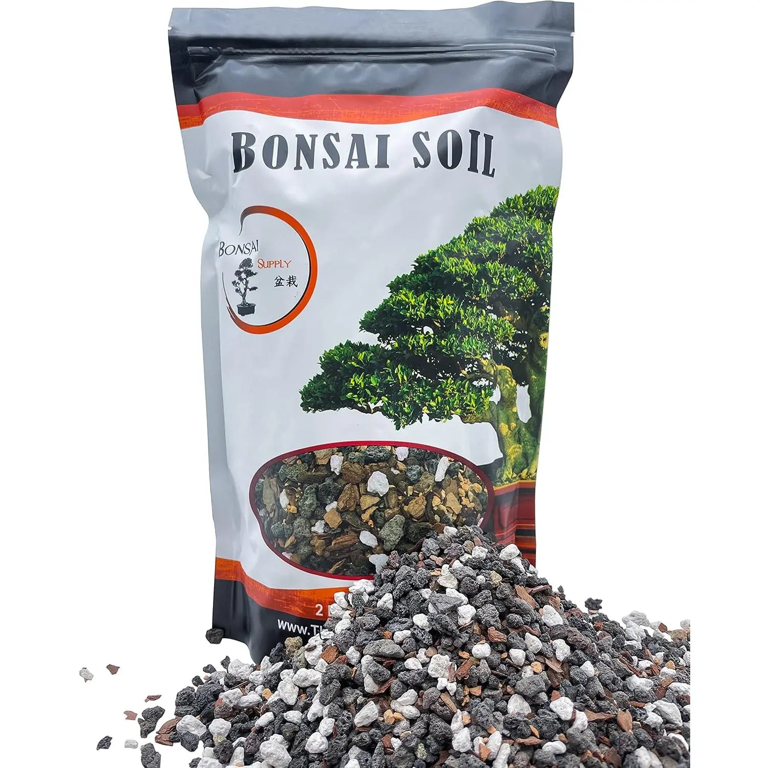 Bonsai Soil  Purpose Mix |  Draining Pre Blend (2 Quart Bag)  | Pumice, Lava, Calcined Clay and Pine Bark ● Potting Pre  Bonsai  Soil Mixture By The Bonsai