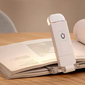 Portable USB Rechargeable Book Light, Adjustable LED Reading Lamp, Eye Protection Night Light, Foldable Mini Bookmark Light, Summer Reading Lamp