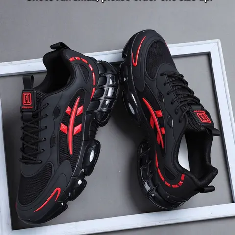 Men's Fashion Lightweight Sporty Sneakers, 2026 New Trendy Low Top Lace-Up Casual Shoes, Breathable Comfort Shoes, Ideal for Walking, Running and Training, Casual Sports Sneakers