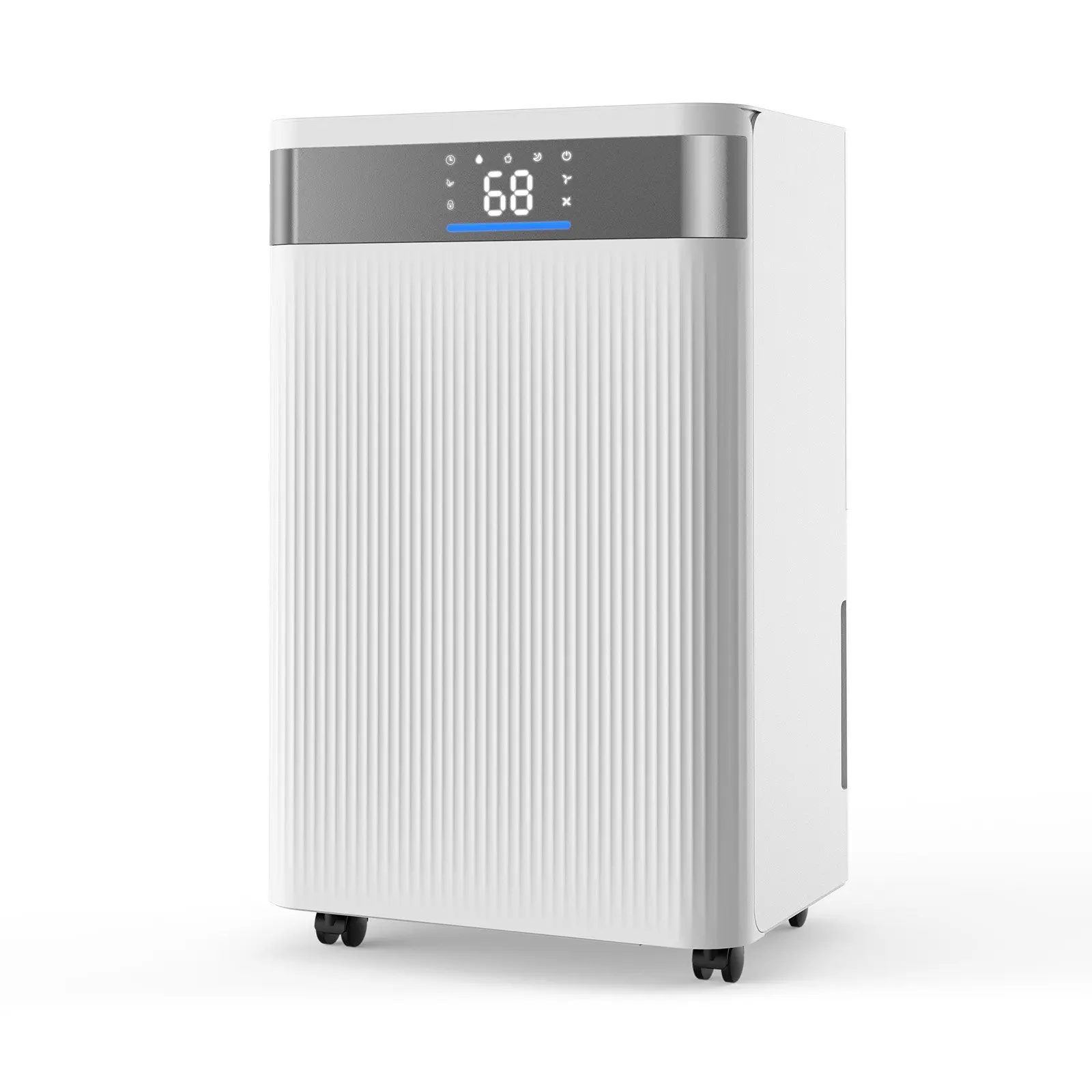 VEVOR 35 Pints Dehumidifier for Home Basement, Drain Hose for Commercial Industrial Use, Smart Humidity Control, Low Noise for Large Rooms, Warehouses, Bedrooms Storage, Large Coverage, White