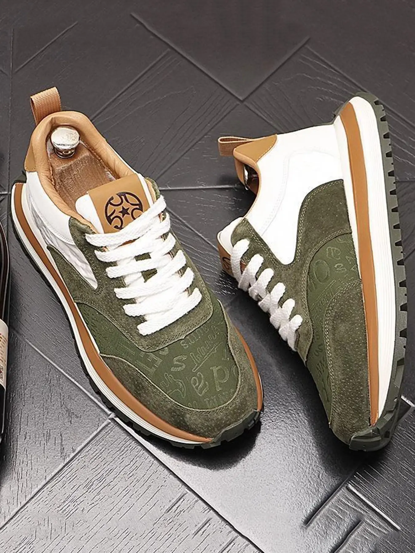 Men's Casual Sport Shoes, Casual Trainers, Thick Sole Elegant Hiking Skateboard Shoes, Casual Skateboarding Shoes, Skater Shoes, Fashion Daily Wear, Comfortable and Stylish Footwear