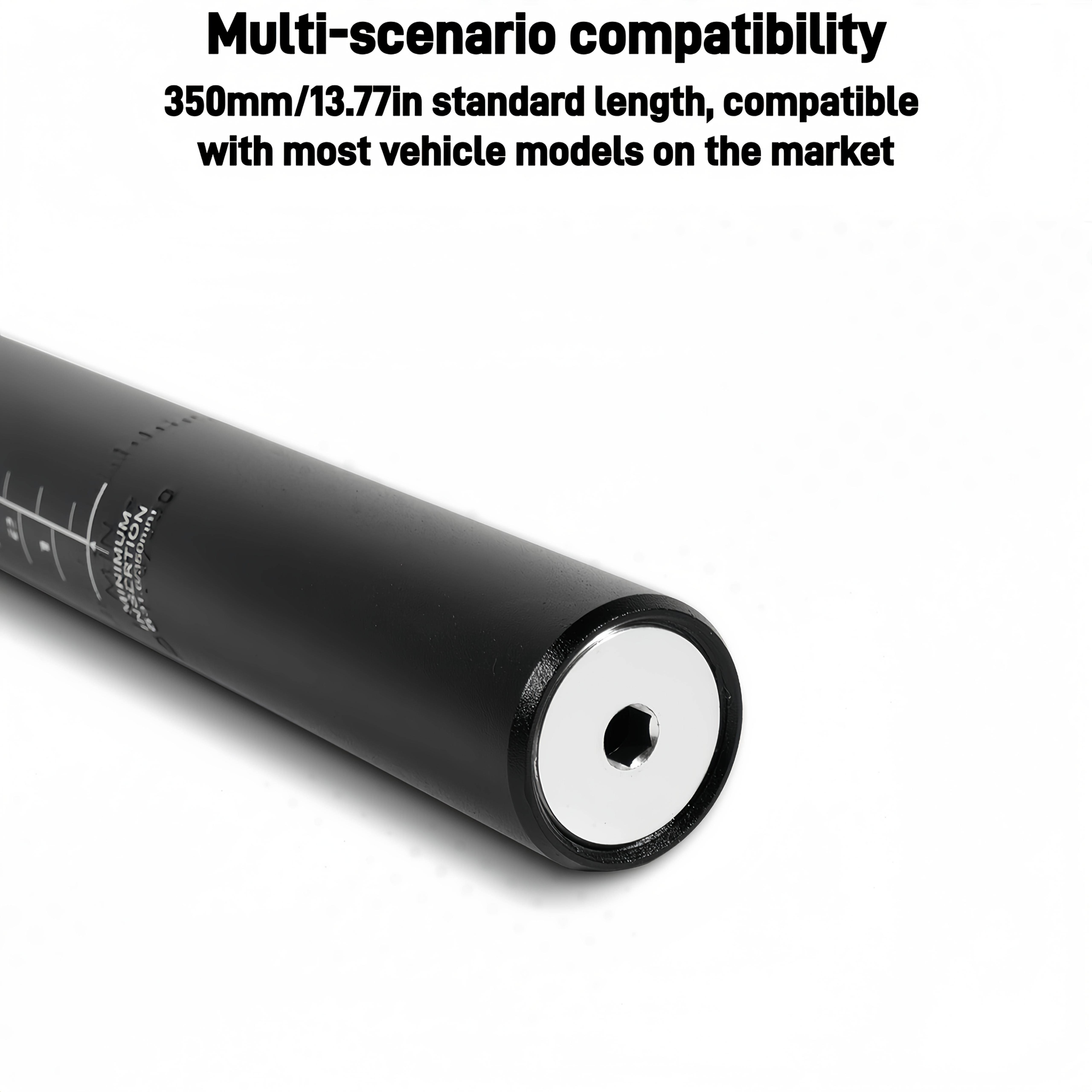 Mountain bike shock-absorbing seat tube, with spring shock absorption, the hardness and softness of the shock absorption can be adjusted, the shock absorption area is fully covered, adjustable angle, made of aluminum alloy, bicycle accessory.