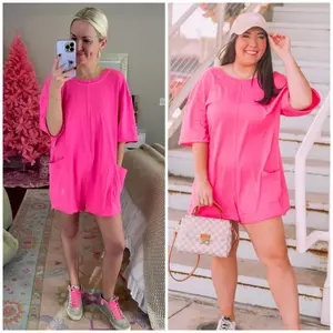 Casual Reversible Rompers for Women, Minimalist Short Jumpsuit for Athletic Workouts