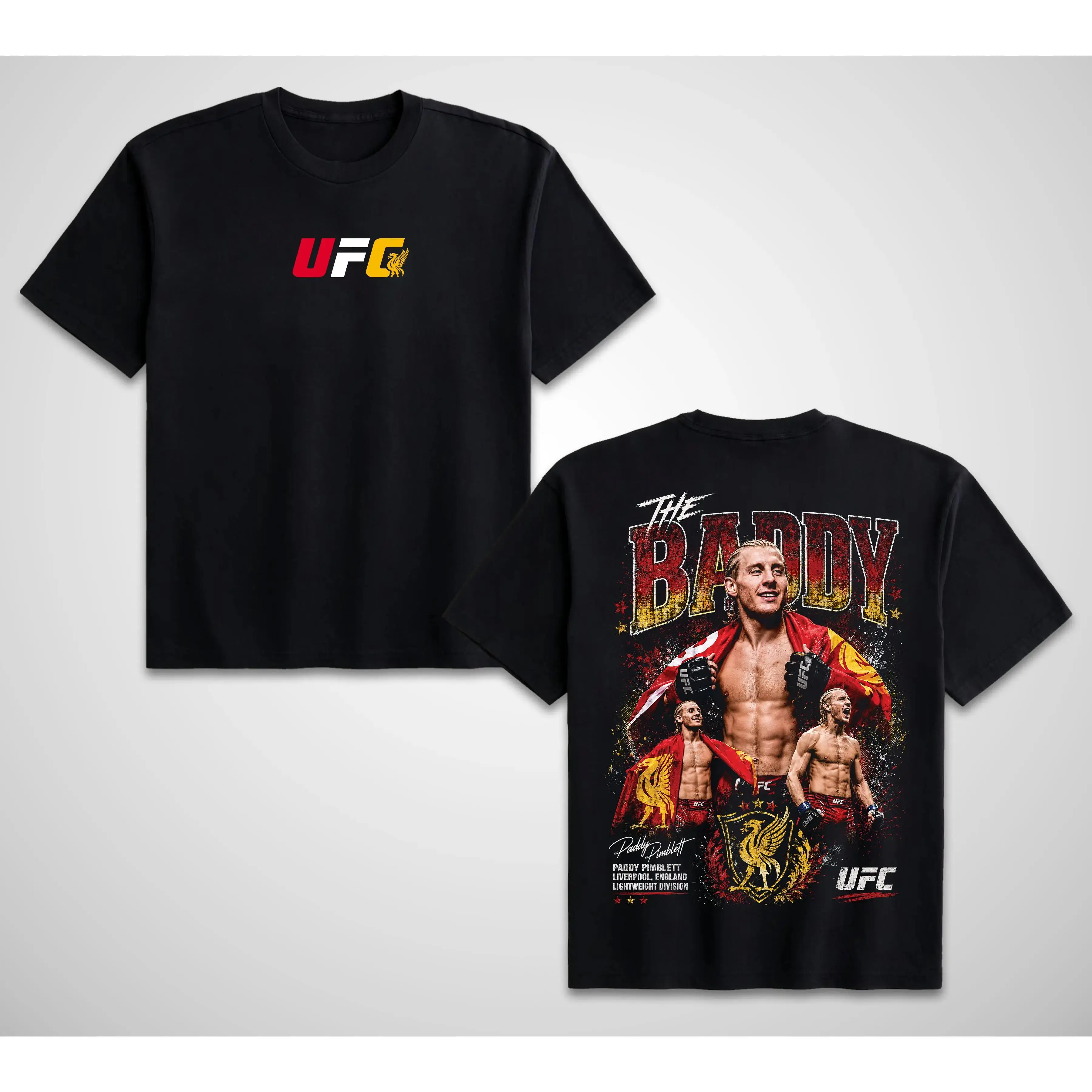 Men's UFC Paddy Pimblett The Baddy T-Shirt, The Baddy UFC Graphic Tee, UFC MMA Shirt, Gift for Fighters, Sports Apparel Cotton Tee, UFC Merch, Vintage Casual Style Gift