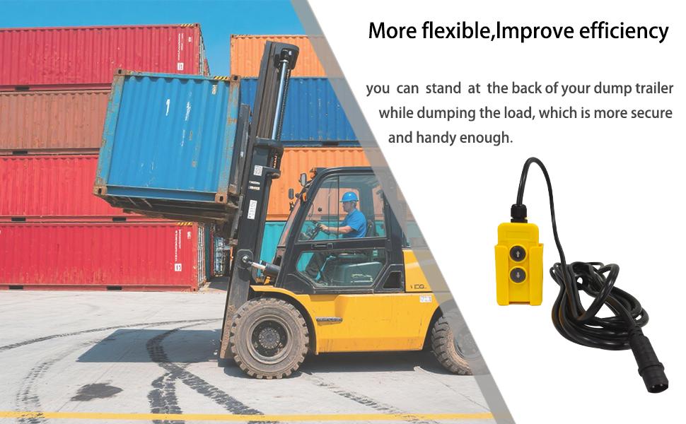 ParnicoTech 3 Wire 12V Remote Switch for Single Acting Hydraulic Pumps, Dump Truck Trailer Hoist Lift Gate Unit Controller