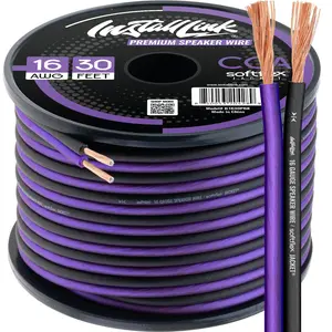 Install Link 16 AWG Gauge Speaker Wire Cable (30 Feet) Stereo, Car or Home Theater, CCA