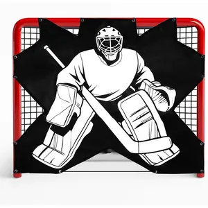 Ice Hockey Training Target with 7 Holes - Durable PVC Goalie for Accuracy - Indoor Outdoor All Weather - Youth & Adult - 1 Piece