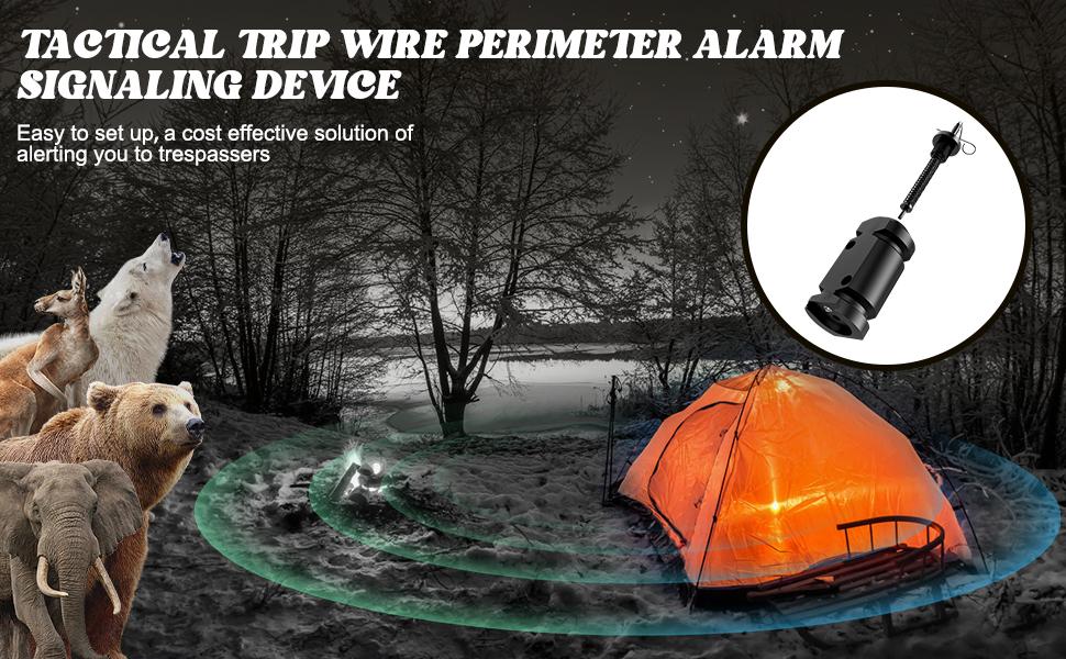 Perimeter Trip Alarm, 12 Gauge Camping Trip Wire Alarm Device, Early Warning Security System for Camping and Property Safety HARD EDGEHARD EDGE Perimeter Trip Alarm, 12 Gauge Camping Trip Wire Alarm Device, Early Warning Security System for Camping and Property Safety HARD EDGEHARD EDGE