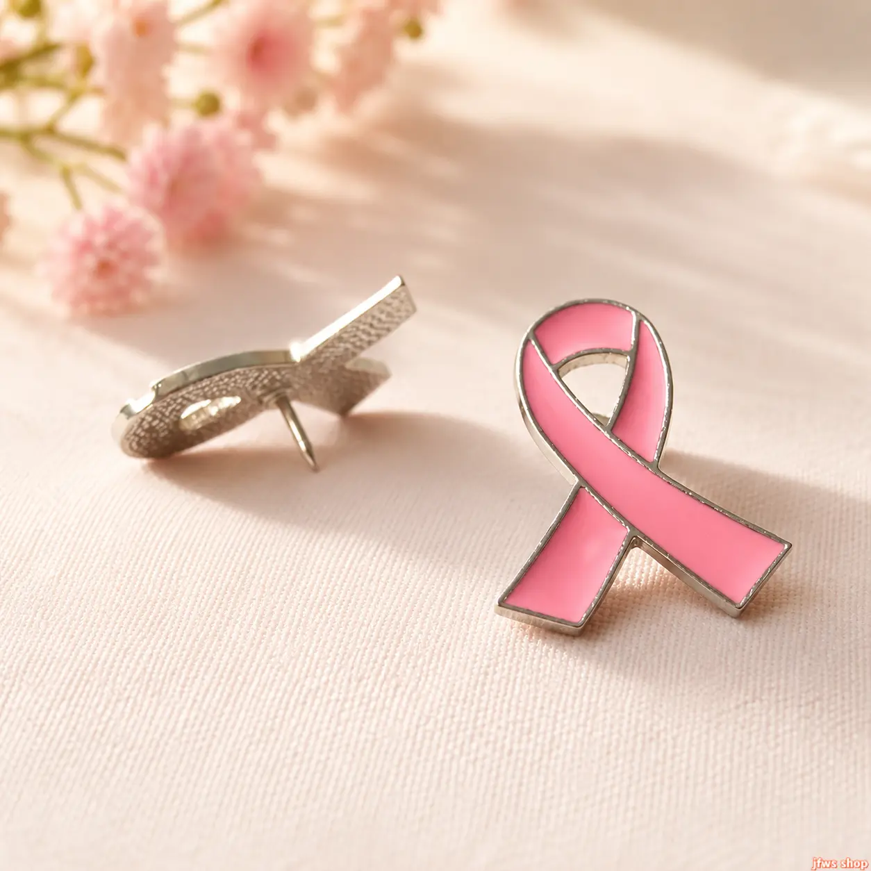 Pink Ribbon Breast Cancer Awareness Pins Enamel Charity Brooch Badge Accessories for Women Fundraiser Walk Event October Support Gift