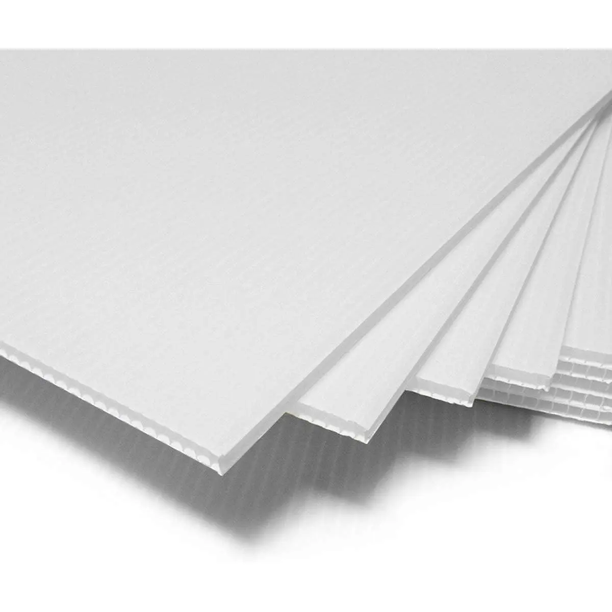 4Mm Thick 24x36 Inches Pack of 2 White Waterproof Lightweight Corrugated Plastic Sheet, Blank Coroplast Poster Yard Signs for Indoor and Outdoor Use