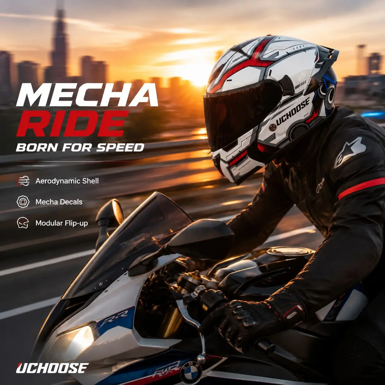 Four-Season Universal Flip-Face Helmet, Dot Certified Dual-Lens Large Rear Wing, Unisex Electric Motorcycle Protective Helmet