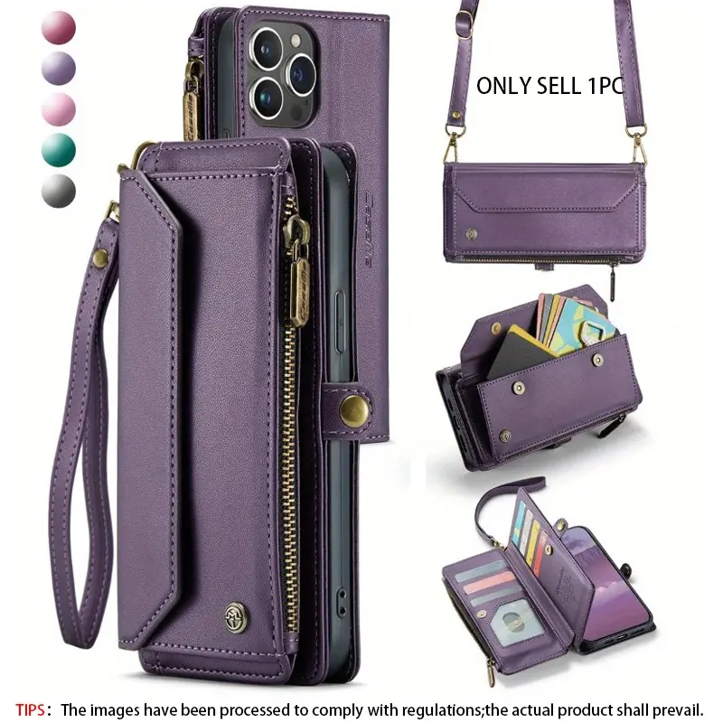 Multifunctional Protective Phone Case with Card Holder, Protector, Fashionable Phone Wallet, Phone Accessories Compatible with iPhone 11 12 13 14 15 16Pro 17Air 17 Pro Max Cover