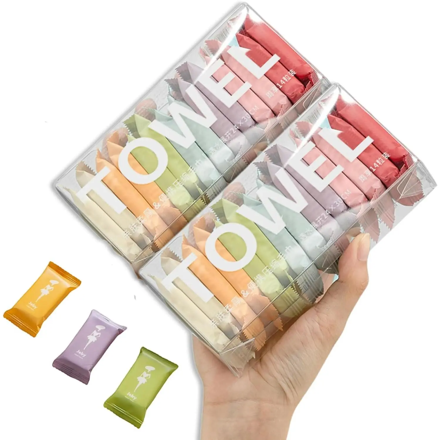 Disposable Compressed Towels, Portable Compressed Towel Tablets, 28 count Travel Wash Cloth, Thicker Super Absorbent Wash Cloths for Travel,  Towel Ideal for Outdoor Camping Hiking (28Pcs)