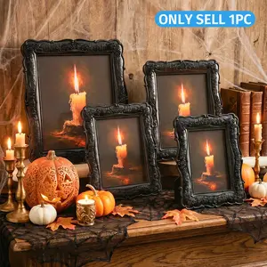 Halloween Gothic Rose Frame, Resin Photo Display Box, Indoor Desktop Decoration, Perfect for Bedroom, Living Room, Office