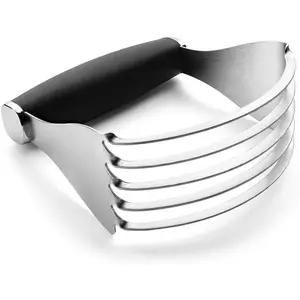 Spring Chef XL Stainless Steel Pastry Cutter Tool for Baking - Heavy Duty Dough Blender - Butter & Dough Cutter Tool with Sharp Blades - Pastry Blender for Easy Mixing - Dishwasher Safe - Black