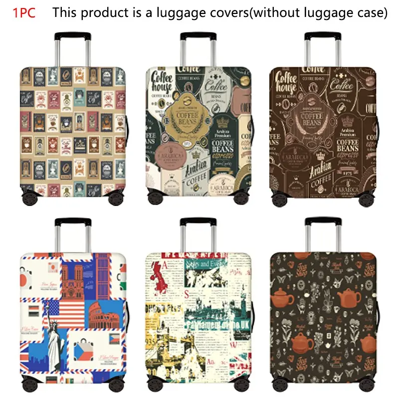 Advanced Artistic Luggage Protector, Thick Dust Cover, Durable Elastic Material, Fits 18-32 Inch Luggage, Travel Essential Accessory