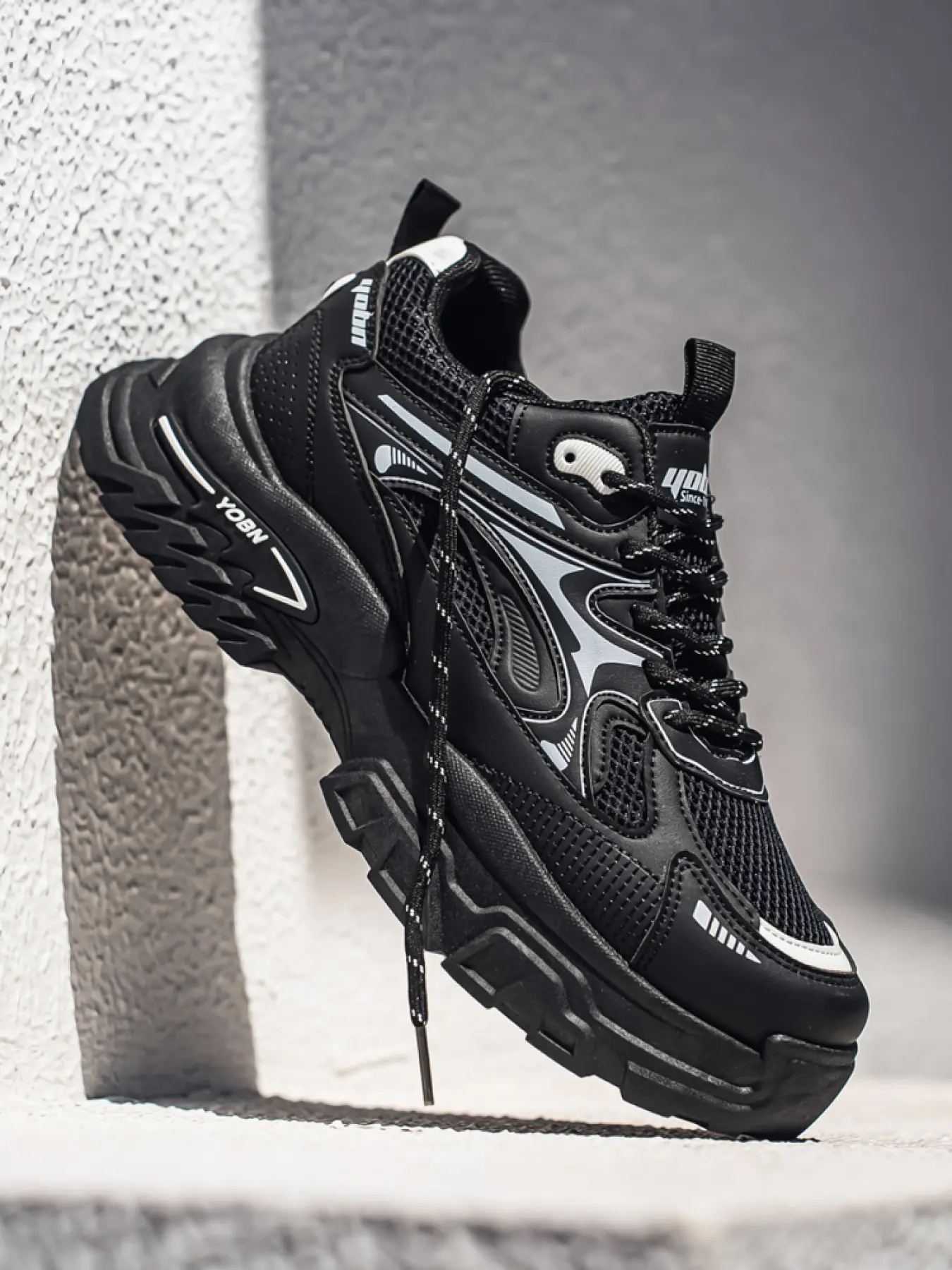 Men 3 Colors Techwear Line Spliced Low Top Dad Sneakers, Contrast Thick Rope Laces & Chunky Elevated Sole, Vintage Street Trend Height-up Casual Sports Shoes, Casual Trendy Trainers