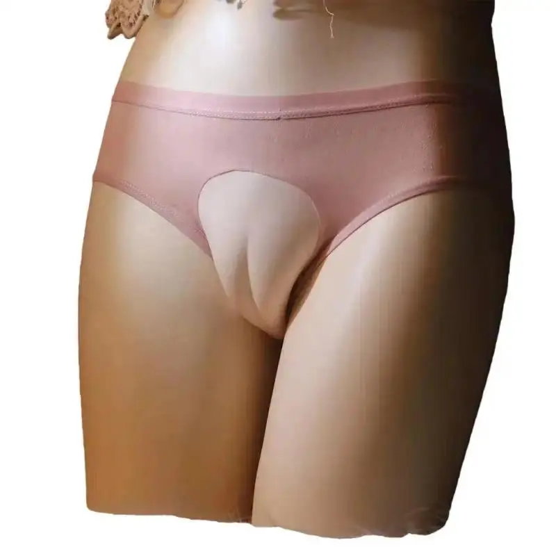 Men Crotchless Underwear Ultra-Thin Seamless Toe Underpants See Through Lingerie Transvestit Crossdressing Sissy Panties