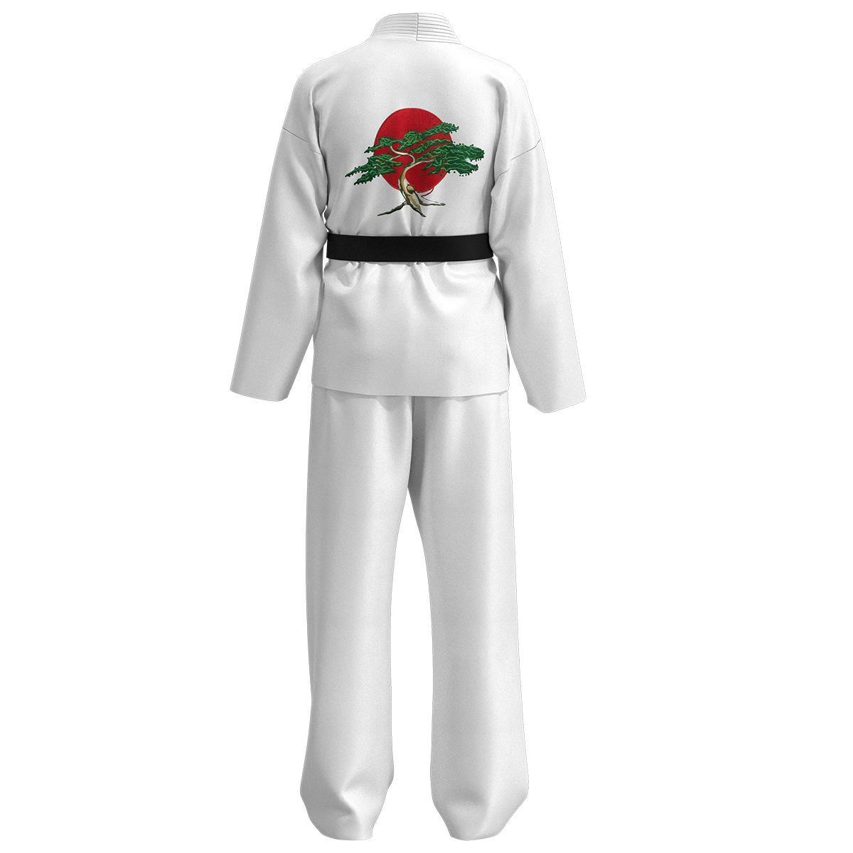 Karate Kids KOF Cobra Kai Cosplay Costume Kid Adult Black White Kimono Uniform Headband Anime Halloween Party Suit Tracksuit