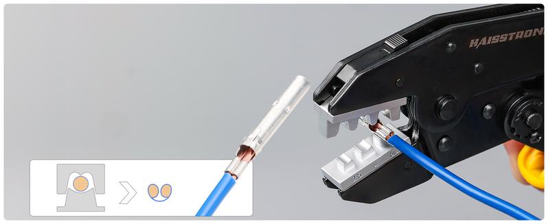 6 in 1 Crimping Tool Kit and Wire Stripper, Ratcheting Wire Crimper with 6 PCS Interchangeable Dies for Heat Shrink,Non-,Ferrule,Open Barrel,Connectors, men tool gifts