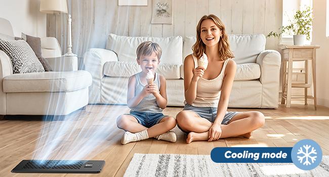 1/2-Pack Register Booster Fan for 4" x 10" Register Holes with Remote Control and Thermostat, 10-Speeds AC Vent Booster - Improves Heating&Cooling Airflow, Quiet Air Duct Fan for Wall