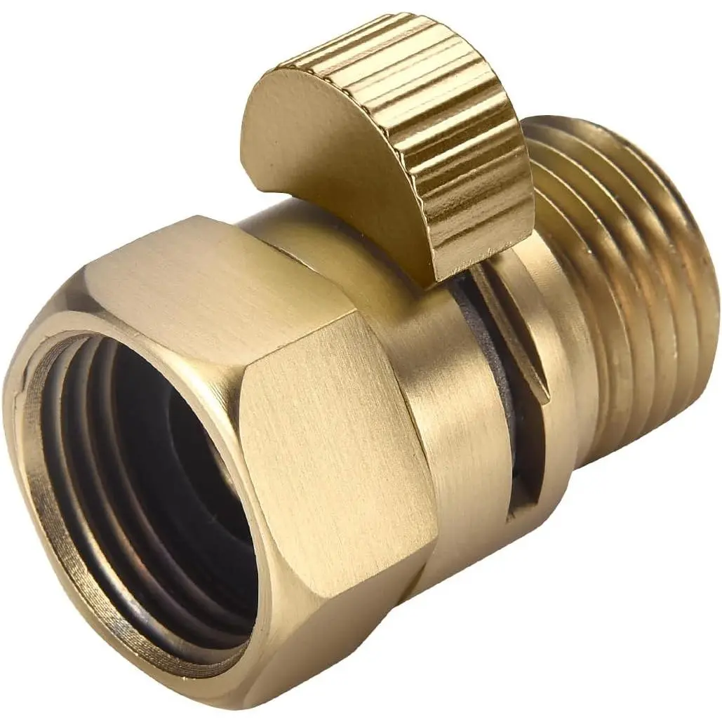 Showe Flow Control Valve, 1/2" NPT Shower  with Shut Off Valve, Brass Shut Off Valve for Handheld Shower, Water  Regulator