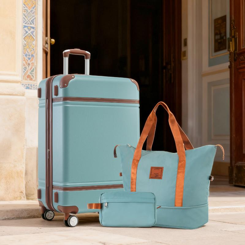 24 IN Luggage Sets 3 Piece,Suitcases with Wheels,Carry On Luggage Set,ABS Hard Case Luggage with TSA Lock Spinner Wheels