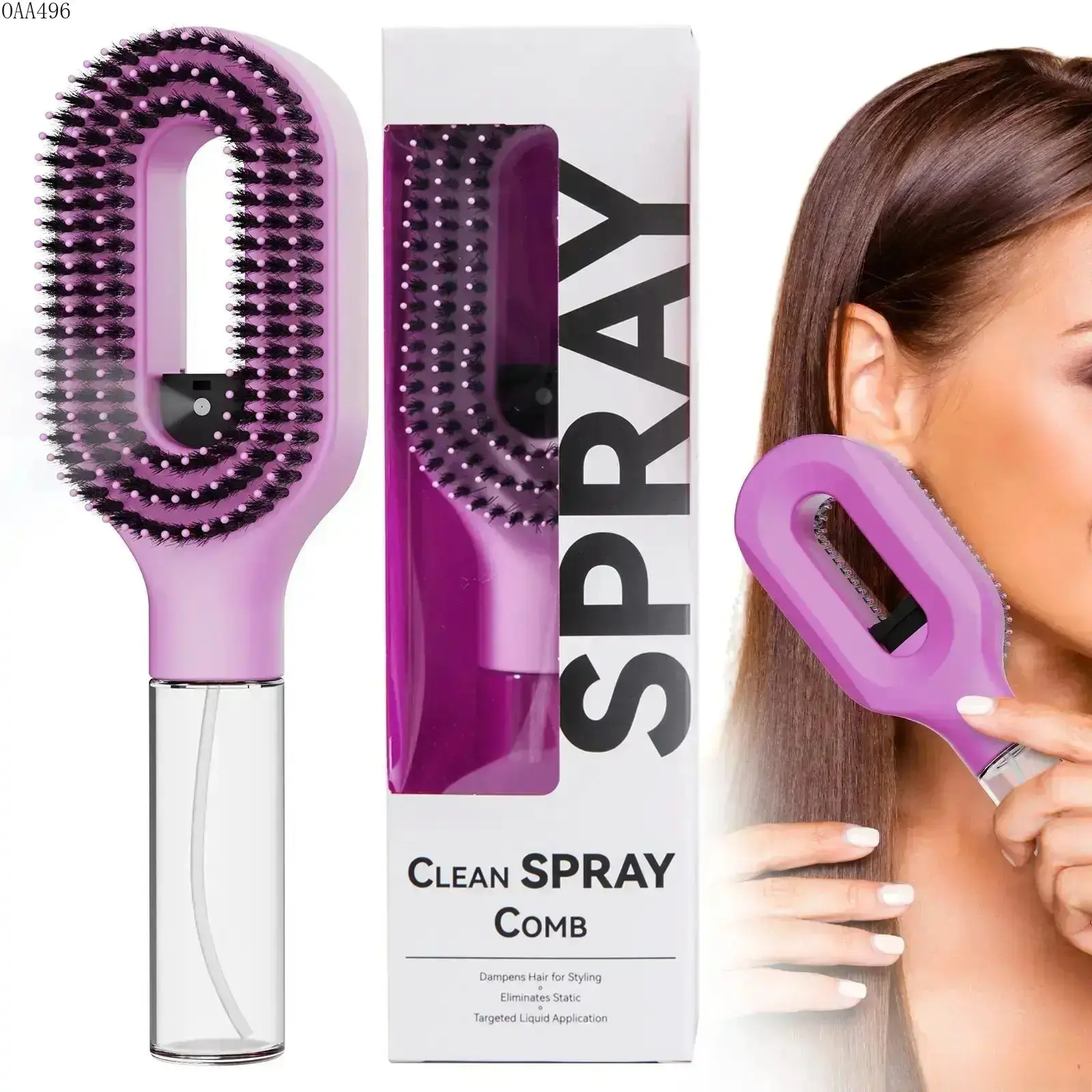 Portable Detangling Hair Brush for Curly Wavy Hair Compact Synthetic Comb with Ergonomic Handle Frizz Control for Home Travel