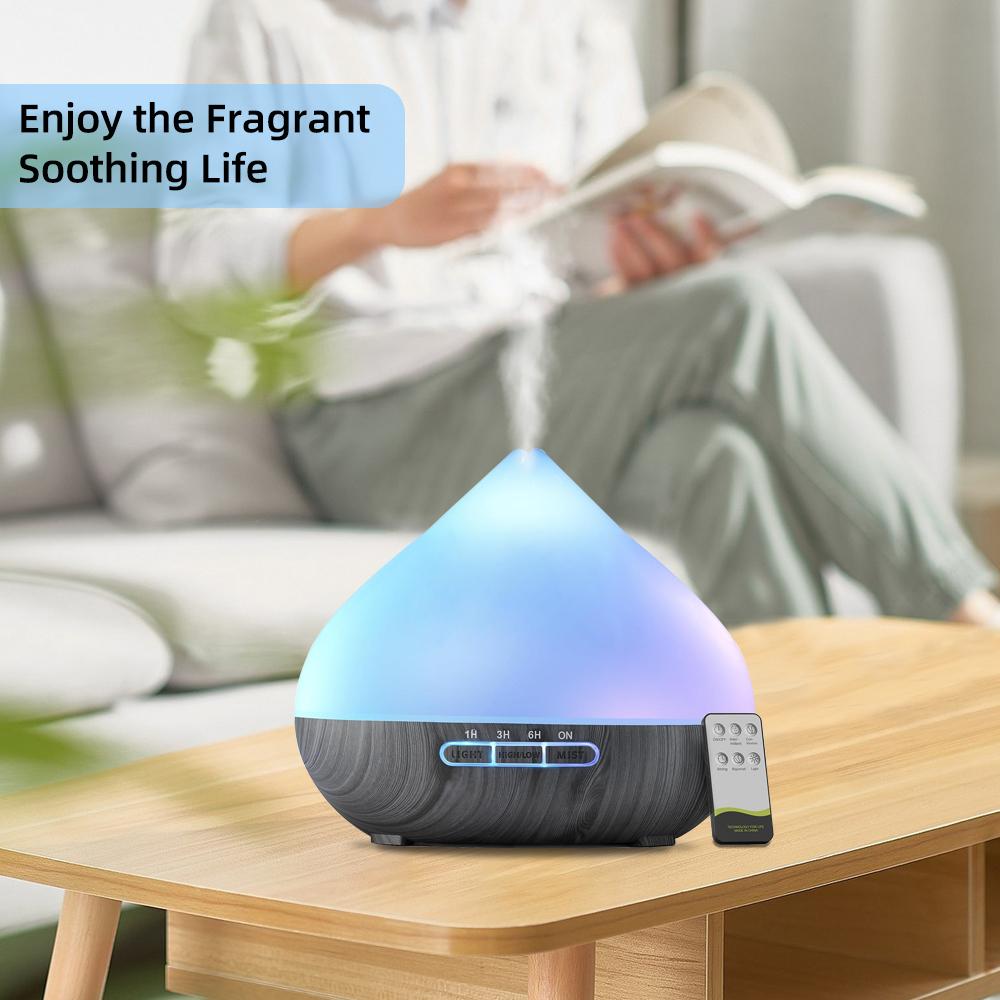Perfect for Bedroom & Office 500ml Remote Control Aroma Diffuser, Humidifier & Mood Light with 6 Premium Essential Oils Perfect for Bedroom & Office 500ml Remote Control Aroma Diffuser, Humidifier & Mood Light with 6 Premium Essential Oils
