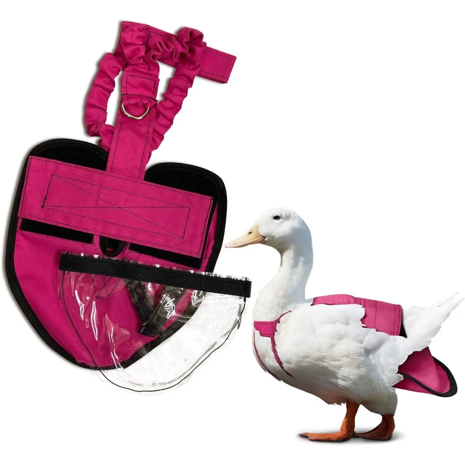 Starter Kit - Wrap-Around Pekin Duck Diaper with Removable Liner & Adjustable Tab - Durable, Secure Fit, Easy to Wear Diapers for Ducks - Pink