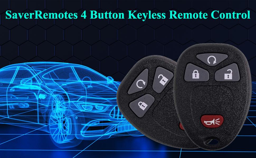 Keyless Entry Start Control Key Fob Compatible with Silverado Avalanche Equinox Express Traverse GMC Yukon Sierra 1500 2500 3500 HD Acadia 2007 2008 2009 2010 2011 2012 2013 OUC60270