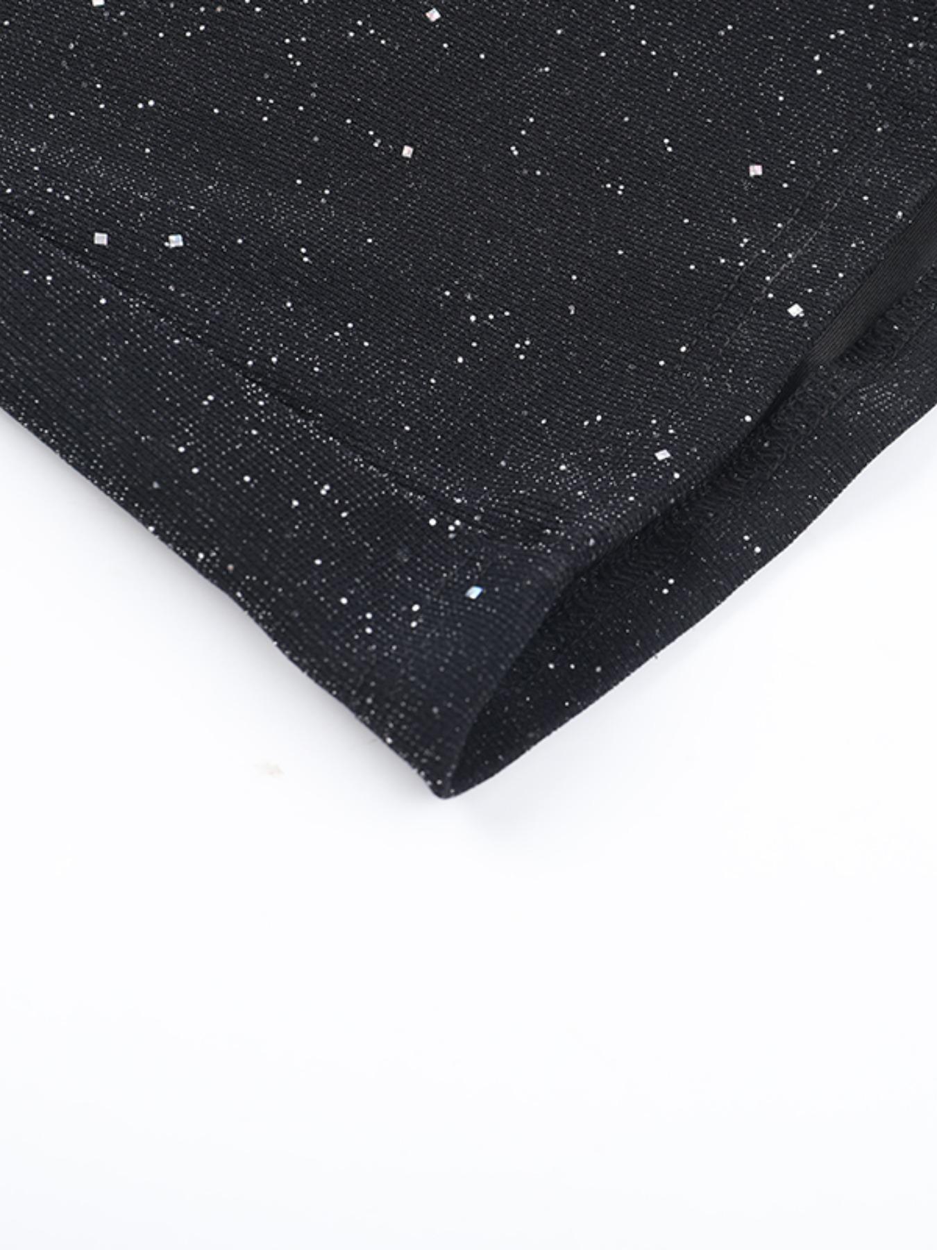 Women's Contrast Sequin Ruched Off Shoulder Mermaid Dress, Elegant Classy Long Sleeve Slim Maxi Dress for Party Evening Formal Occasions, Ladies' Clothes for All Seasons