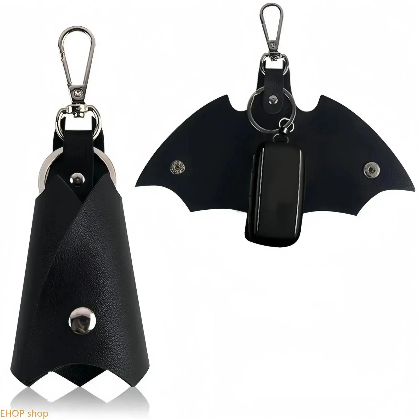 Creative Bat Shape Car Keychain Unisex Fashion Protective Key Ring Stylish Universal Gift For Car Keys Backpack Daily Accessory