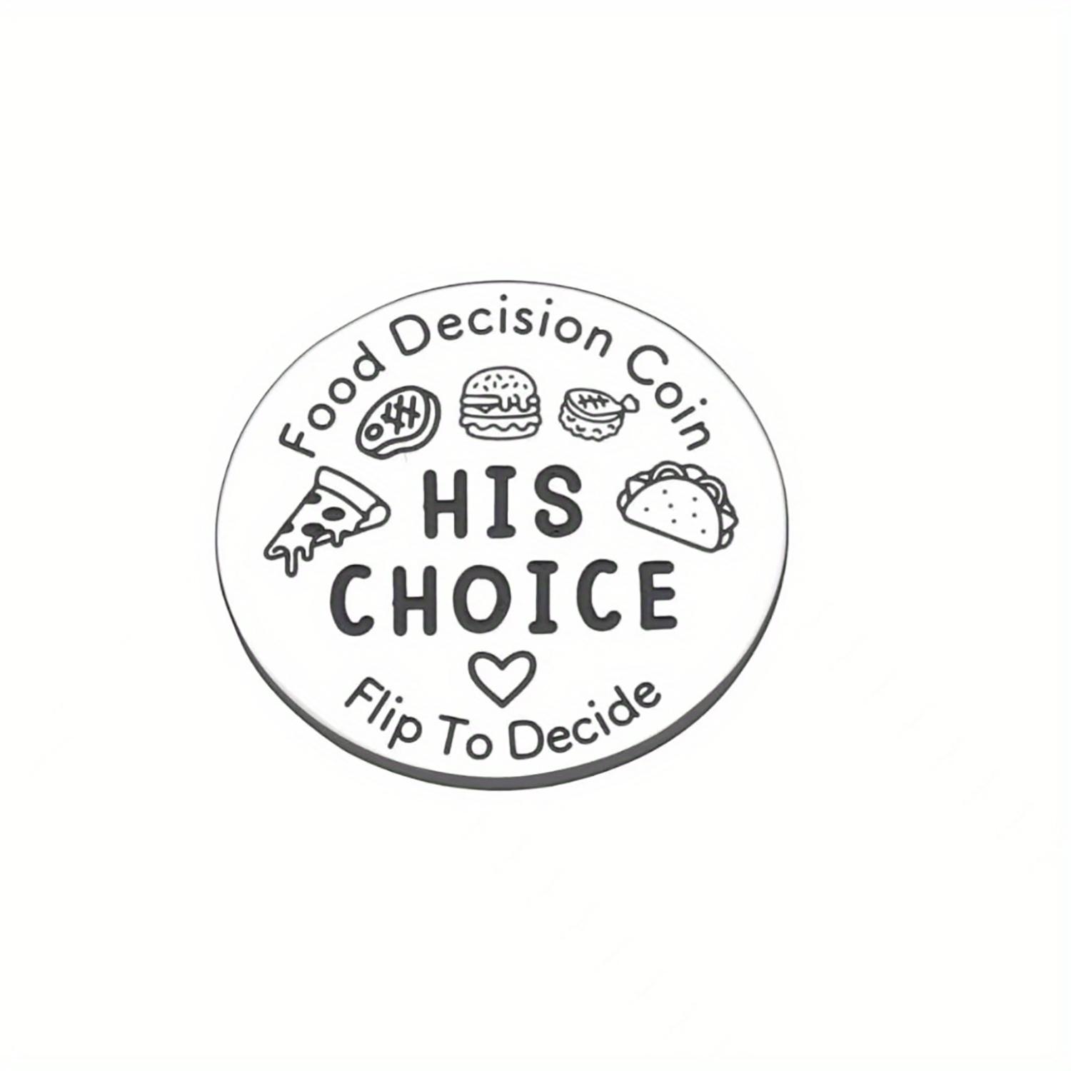 Stainless Steel Couple Choice Coin, 1 Count Couple Gift, Bridal Gift, Party Favors for Wedding Engagement Anniversary, Party Supplies