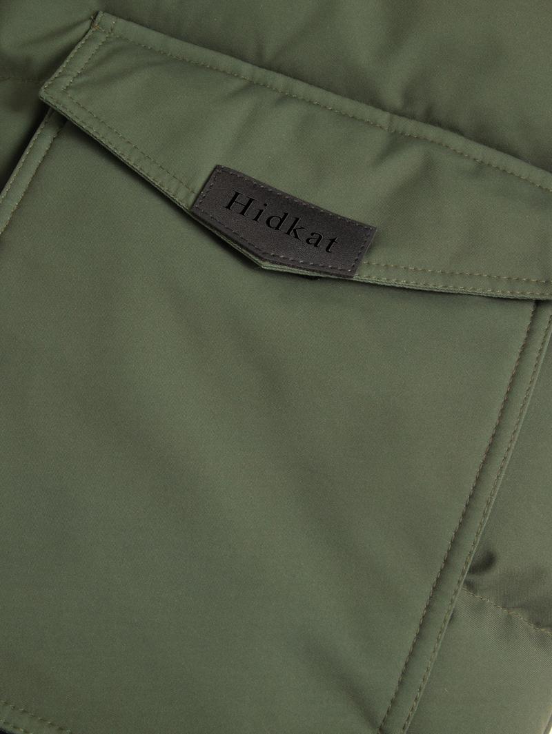 Men's Heavy-Duty Winter Coat with Detachable Fur-Like Hood & Collar - Long Jacket, Large Pockets, -Filled Cold-Weather Outerwear for Skiing, Commuting - Hand Washable (No-Stretch)