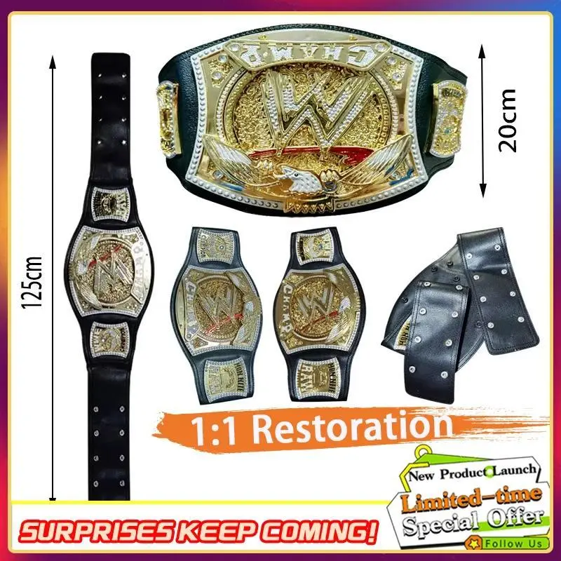 2025 New Wrestler Championship Belts Action Characters Figure Toys Occupation Wrestling Belt Gladiators Model Fans Children Gift