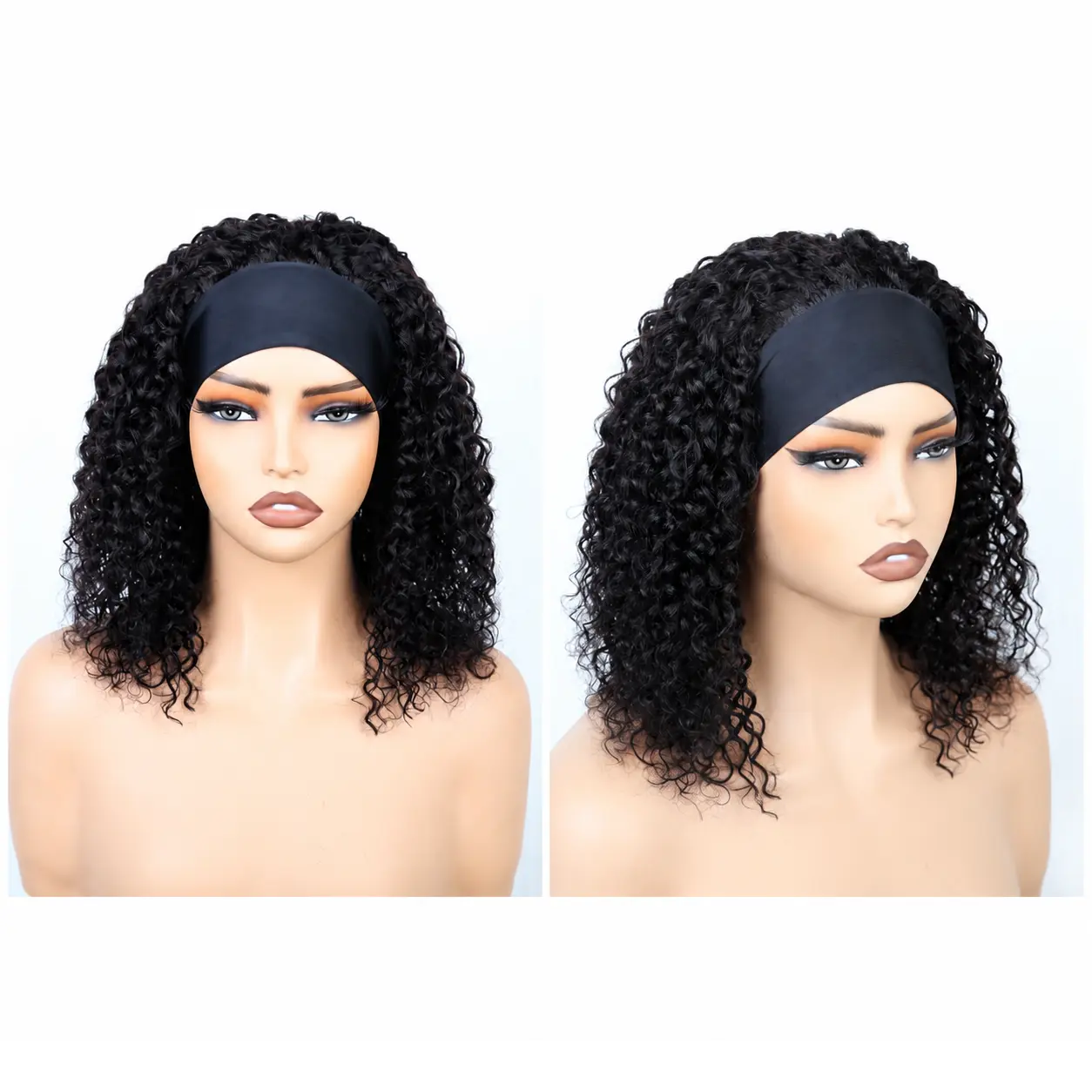 Curly Glueless Wig Human Hair Remy Wig for Black Women No Glue Wear & Go Curly Wig Beginner Friendly Soft Defined Curls Natural Look Secure Fit Minimal Shedding Tangle Free