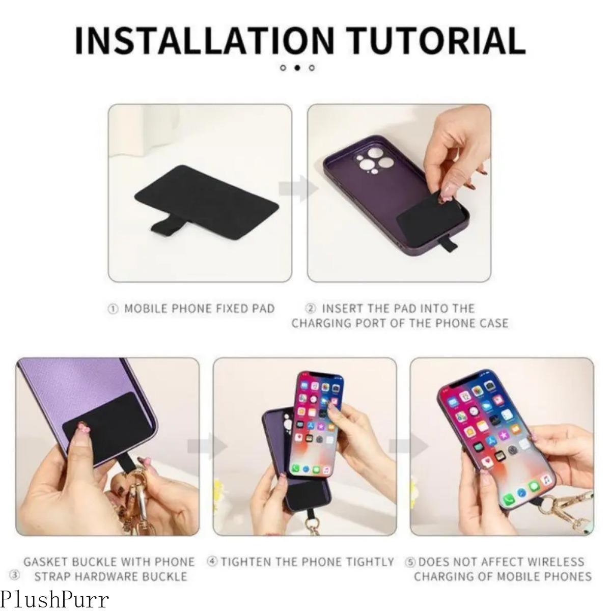 TikTokShopBlackFriday 4-Pack Crossbody Phone Wallet Straps with Adjustable Zipper Pocket, Hands-Free Cellphone Bag for Women, Lightweight Travel Purse for Daily Use, Beige Smartphone Holder, Ideal Gift for Mother's Day or Birthdays