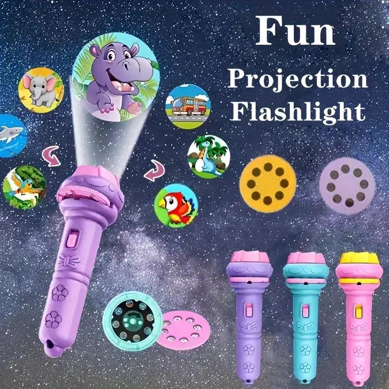 32-Pattern Projection Flashlight, Bedtime Educational Toy, Visual Learning Tools, Learning Machine, and Portable Storytelling Light, Multi-Pattern Animals Projector for Toddlers, Ideal Holiday and Back-to-School Gift