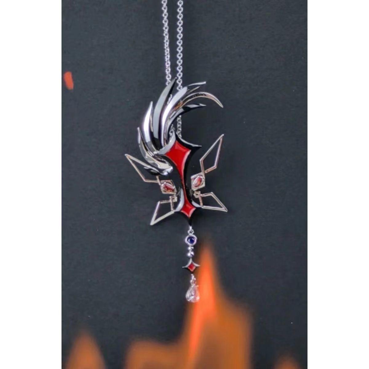 Genshin Impact Arlecchino Popular Game Peripheral Character Necklace Cartoon Necklace Birthday Gift Cosplay Costumes DIY Props