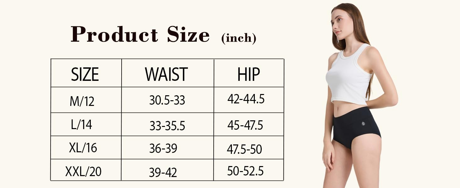 Incontinence Underwear for Women Washable, High Absorbency Womens Period Panties, Reable Leak Proof Underwear for Women, 3Pack X-Large