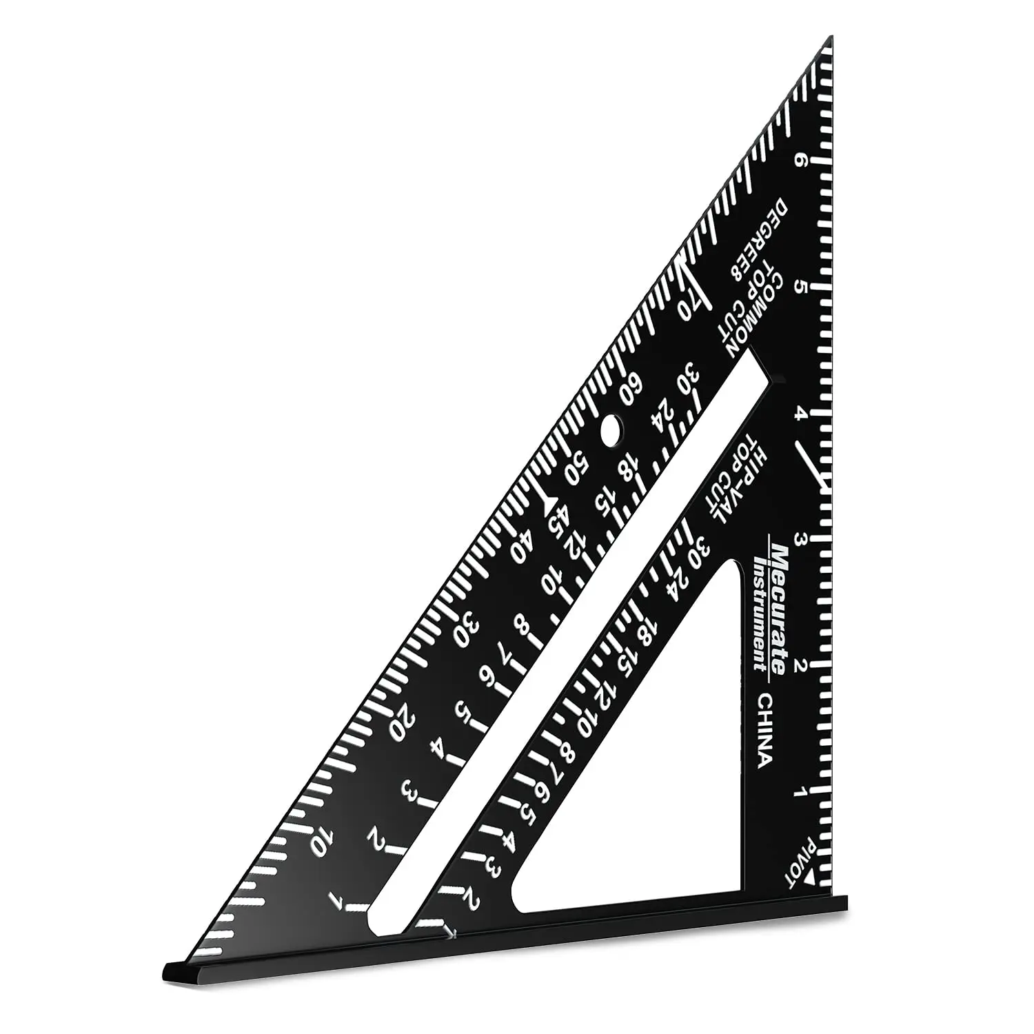 7 Inch Die-cast Aluminum Alloy Triangle Carpenter Rafter Square for Woodworking and Carpentry
