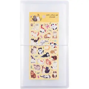 Large Sticker Organizer Binder with 100 Pockets, Sticker Collecting Album with 50 Double-Sided Clear Sleeves,Sticker Storage for Sticker Sheets,Scrapbook,Planner & Journal Supplies
