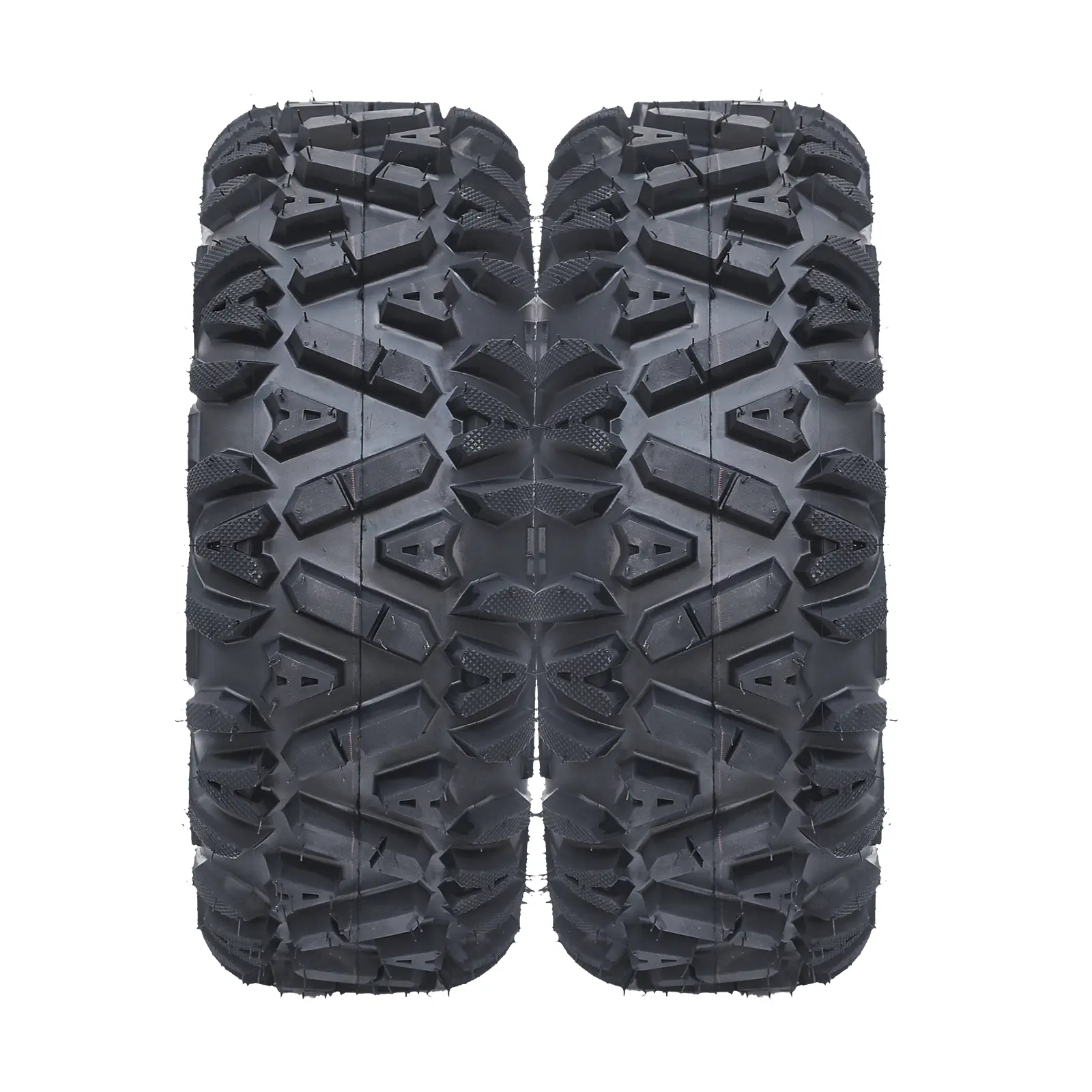Garvee New Upgraded 2pcs AT27x11-12-6PR 27x11-12 6PR TL UTV ATV Tire - All Terrain 27x11x12 Tires, Rim 12x9, OD 27in, SW 11in, Max Load 495lbs each Tire, LCI/SI 56F Lawn Mower Tire Off-Road Use Only