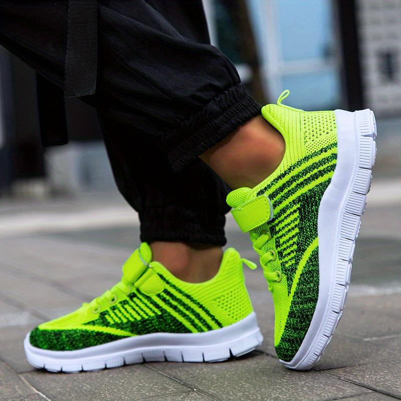Kids.- Kids' Knitted Mesh Athletic Sneakers - Breathable, Lightweight Girl Shoes for Running, Stylish Trainers