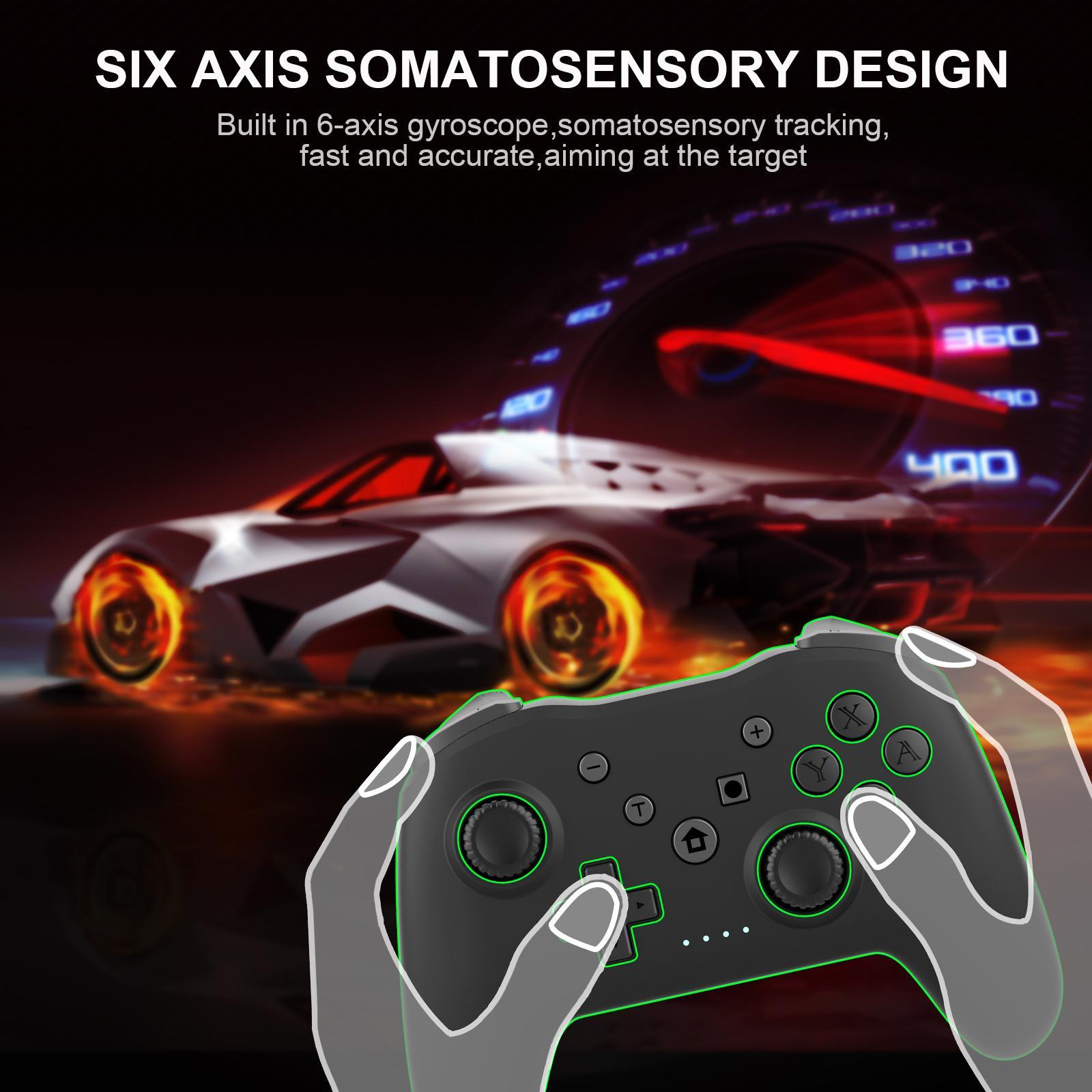 Wireless Controller, BT Gamepad, Esports Controller, Wireless Joystick for Nintendo Switch PC PS3 TV