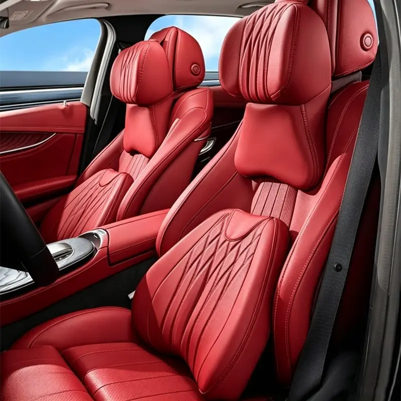 Car Headrest Driver Seat Neck and Waist Support, Memory Foam Car Cushion, All-Season Universal, Comfortable Car Interior Upgrade