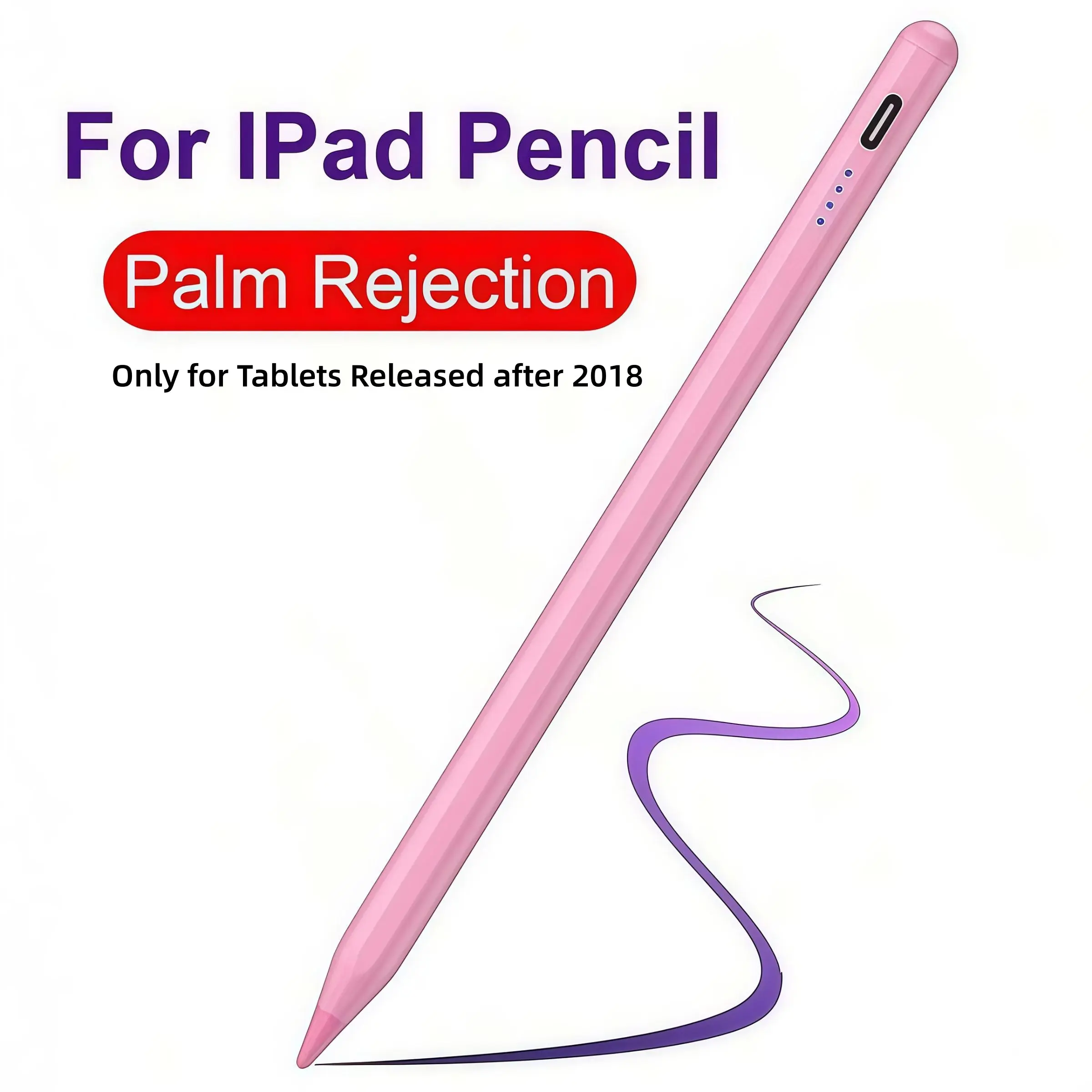 2018 Model iPad Active Stylus Pen, Fast Charging & Anti-Mistouch, Compatible with Post-2018 Ipads, Check Image for Specific Models