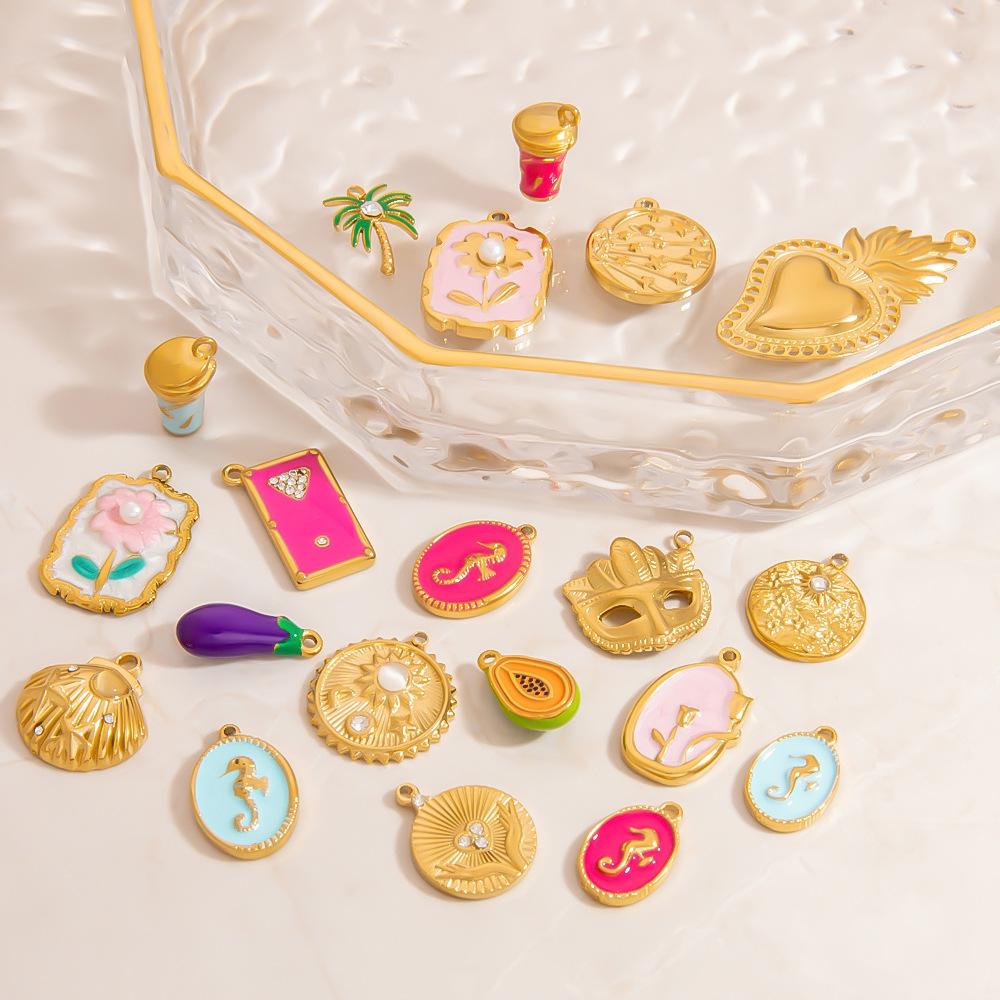 Titanium steel DIY jewelry accessories, stainless steel necklaces, bracelets, pendants, 18K gold pendants, accessories, and ornaments